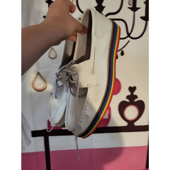 Rainbow LGBTQ+ Sperry maucassins sz11 - Picture 1 of 5